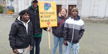 Demonstration in Aachen - Wir verteidigen Menschenrechte